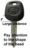 Toyota chipped key